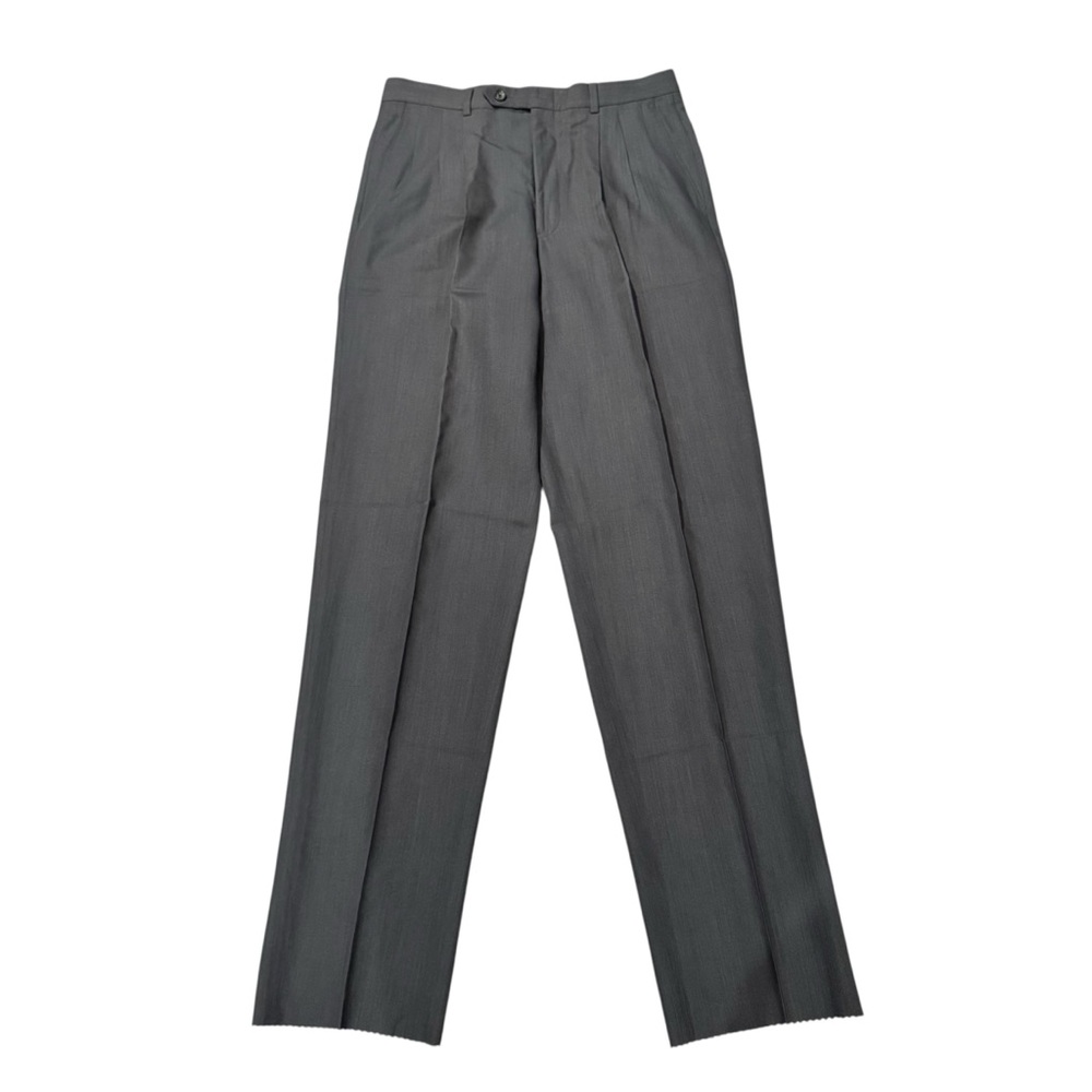 Terzo Uomo Mens Dress Pants 34 Gray 100% Wool Unfinished Hem NWT